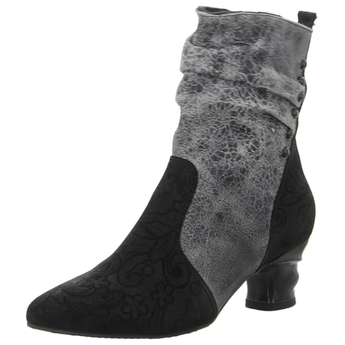 Simen Damen Stiefeletten schwarz-grau Gr. 40 von Simen