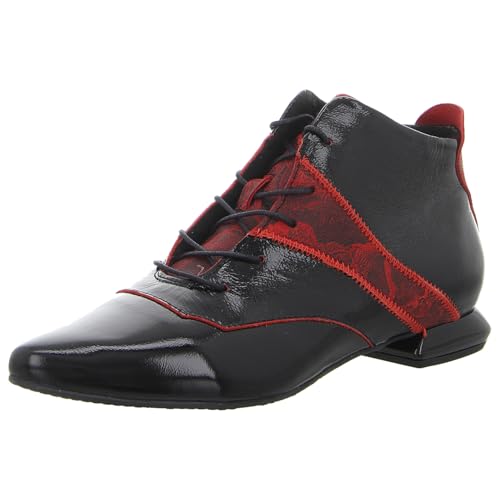 Simen Damen Stiefeletten schwarz-rot Gr. 37 von Simen