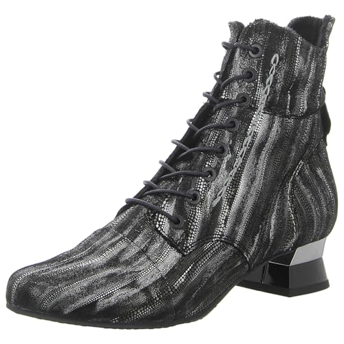 Simen Damen Stiefeletten silbern-schwarz Gr. 36 von Simen