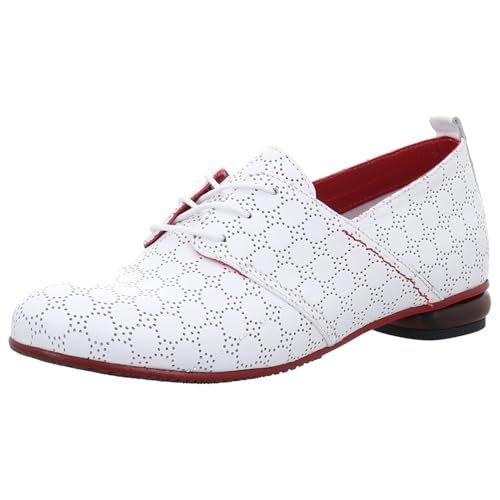 Simen Damen Schnürschuhe Weiss/rot Gr. 41 von Simen