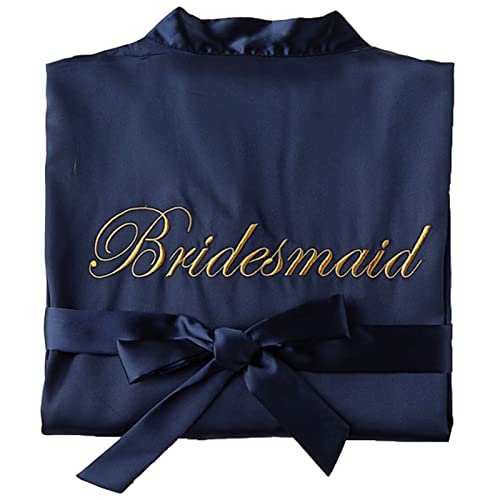 SimidunEUR Damen Satin Kimono Braut Robe Brautjungfer Robe Hochzeit Party Bademäntel für Trauzeugin Braut Nnachthemd Brautjungfer Morgenmäntel mit Stickerei,Bridesmaid Navy,XL SimidunEUR Damen Satin Kimono Braut Robe Brautjungfer Robe Hochzeit Party Bademäntel für Trauzeugin Braut Nnachthemd Brautjungfer Morgenmäntel mit Stickerei,Bridesmaid Navy,XL von SimidunEUR