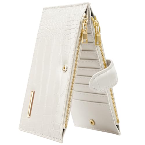 Simikol Geldbörse mit Krokodilmuster für Damen, großes Fassungsvermögen, RFID-blockierend, Multi-Karten-Organizer, Damen-Geldscheinfach, Kartenhalter mit Reißverschlussfach, Kreditkartenhalter für von Simikol