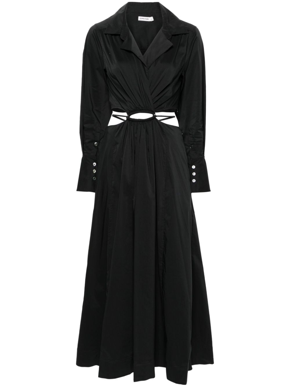 Simkhai Maxi-Hemdkleid mit Cut-Out - Schwarz von Simkhai