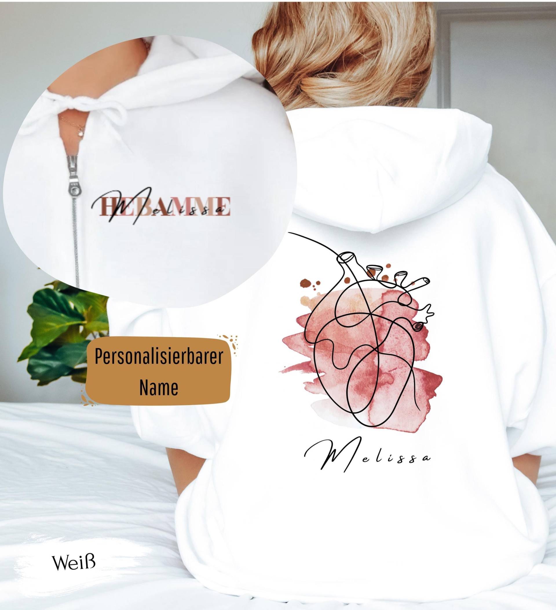 Hebamme Hoodie Personalisiert Mit Name Geschenk Für Geburt Personalisierte Pausenjacke Hebammen Geschenkidee Geburtstag Weihnachten von SimmiDesignShop