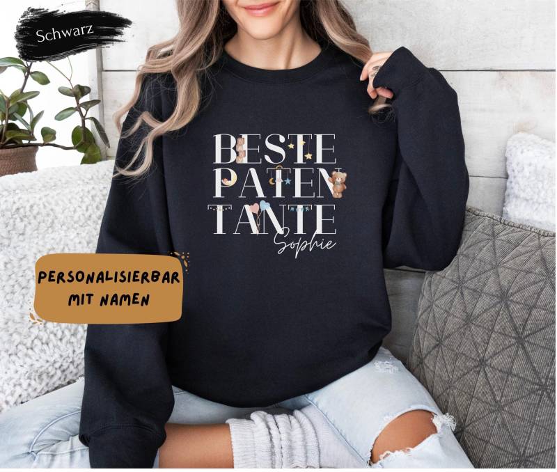 Personalisierter Beste Patentante Pullover Geschenk Idee Zur Geburt Für Weihnachtsgeschenk Schwangerschaft von SimmiDesignShop