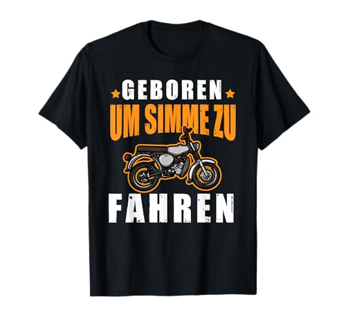Simmifahrer und Zweitakt Freaks ausm Osten T-Shirt - Herren - Schwarz - S - Klassisch - Motorrad - Halbarm - Rundhals-Ausschnitt - Einfarbig mit Textdruck - geboren um Simme zu fahren Simmifahrer und Zweitakt Freaks ausm Osten T-Shirt - Herren - Schwarz - S - Klassisch - Motorrad - Halbarm - Rundhals-Ausschnitt - Einfarbig mit Textdruck - geboren um Simme zu fahren von Simmifahrer und Zweitakt Freaks ausm Osten