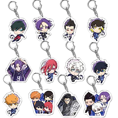 12 Stück Anime Keyring Acrylic Anime Charakter Schlüsselanhänger Schlüsselanhänger Creative Series Anime Zubehör Personalisierte Acryl-Anhänger für Jungen Mädchen und Anime-Liebhaber von Simmpu