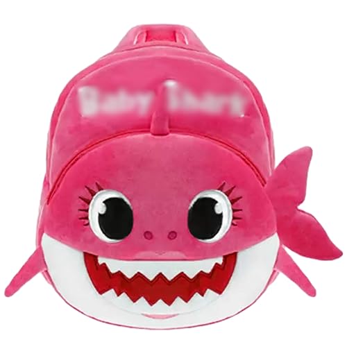 Simmpu Shark Rucksack für Kleinkinder, Shark Kinderrucksack, Kindergarten-Rucksack in Hai-Form mit Text, Mini Bag Rucksäcke Kinder Junge - Pulver von Simmpu