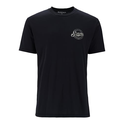 Simms Herren Circle Lockup T-Shirt, Schwarz, L von Simms