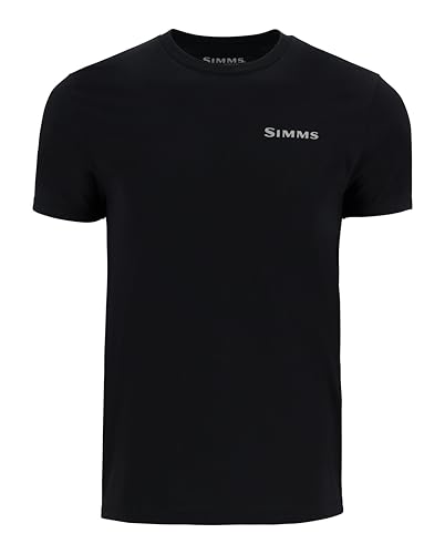 Simms Herren T-Shirt Walleye Scene, Schwarz, L von Simms