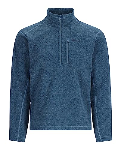 Simms Rivershed Herren-Pullover mit halbem Reißverschluss aus Fleece, Neptune Heather, Large von Simms