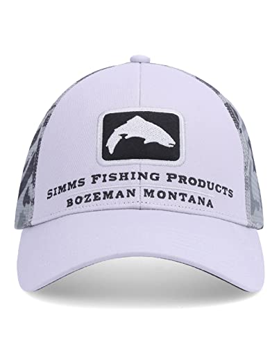 Simms Trout Icon Trucker Hat - Snapback Baseball Cap mit Forellenfisch von Simms