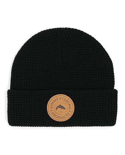 Simms Uni-Erwachsene Everyday Waffle Knit Beanie-Mütze, Schwarz, One Size von Simms
