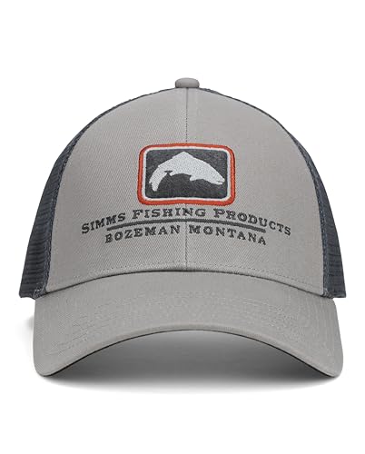 Simms Unisex-Erwachsene Trout Icon Trucker Baseballkappe, Asche, One Size Simms Unisex-Erwachsene Trout Icon Trucker Baseballkappe, Asche, One Size von Simms