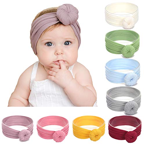 Simoda 7/8 Stück Kinder Baby Böhmischen Turban Stirnbänder Super Weiche Baumwolle Nette Turban Knot Caps (8 Stück) von Simoda