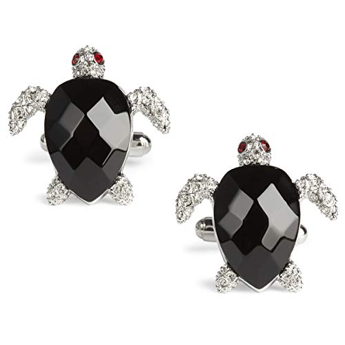 Simon Carter Schwarz Darwin-Schildkröte Manschettenknöpfe von Simon Carter