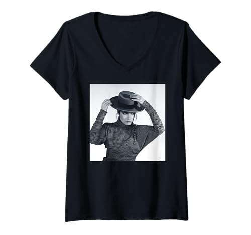 Damen Kids In America Popsänger Kim Wilde von Simon Fowler T-Shirt mit V-Ausschnitt Damen Kids In America Popsänger Kim Wilde von Simon Fowler T-Shirt mit V-Ausschnitt von Simon Fowler Photography