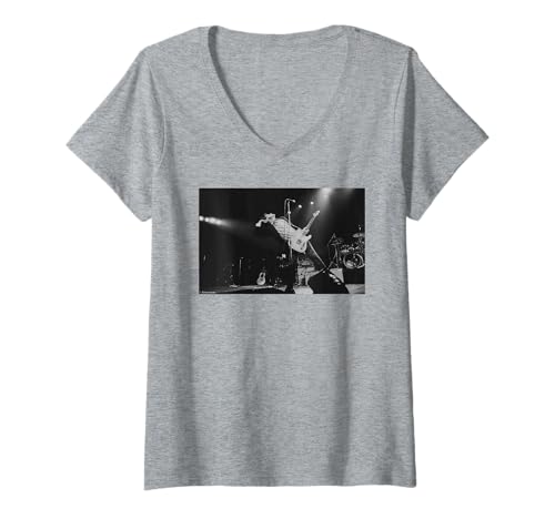 Damen The Kinks Live Ray Davis von Simon Fowler T-Shirt mit V-Ausschnitt Damen The Kinks Live Ray Davis von Simon Fowler T-Shirt mit V-Ausschnitt von Simon Fowler Photography