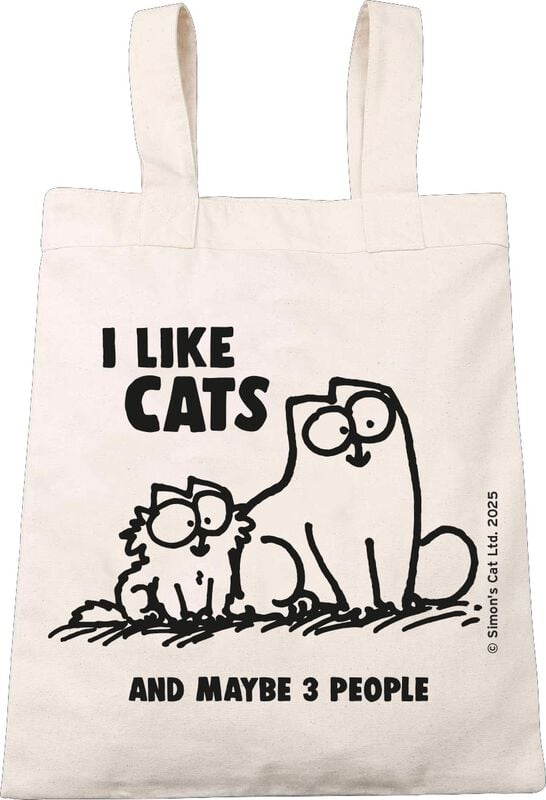 Simon's Cat I Like Cats And Maybe 3 People Rucksack natur von Simon's Cat