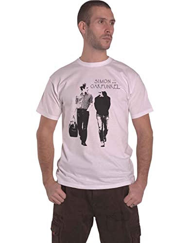 Brands In Herren Simon & Garfunkel Walking Logo T-Shirt Weiß von Simon & Garfunkel