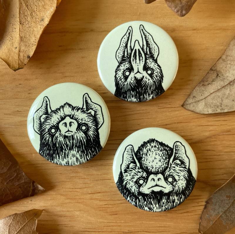 Fledermaus-Buttons | Leuchtet Im Dunkeln von SimonJCurd