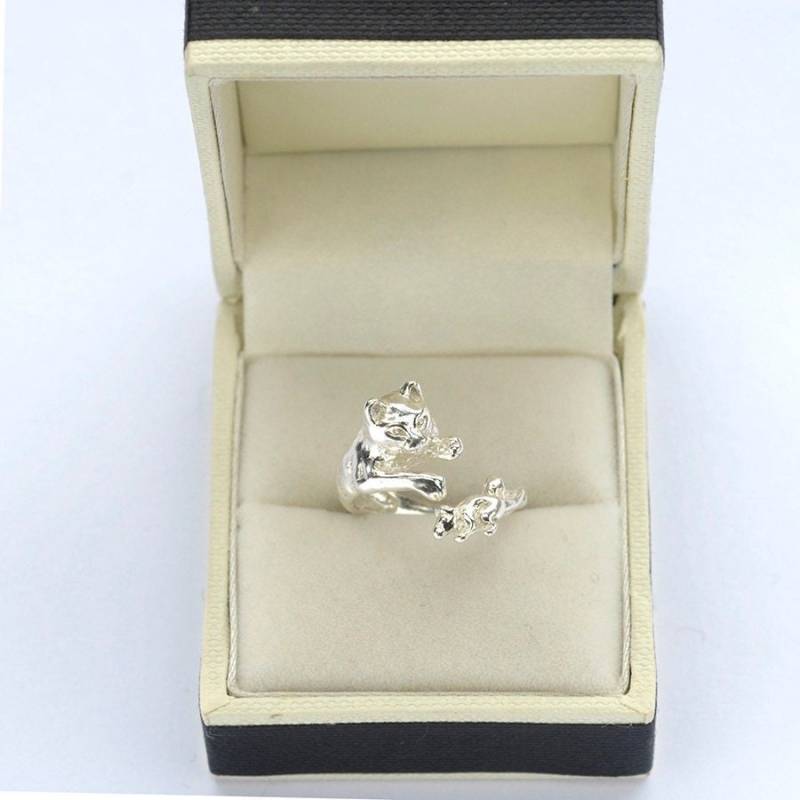 Ein Katz Und Maus Ring in Sterling Silber von SimonKempJewellers
