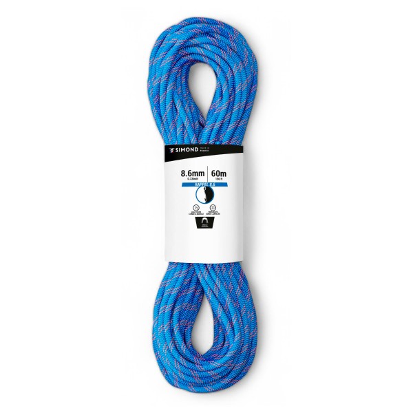 SIMOND - Rope Rappel 8.6 mm - Halbseil Gr 60 m blau/weiß von SIMOND