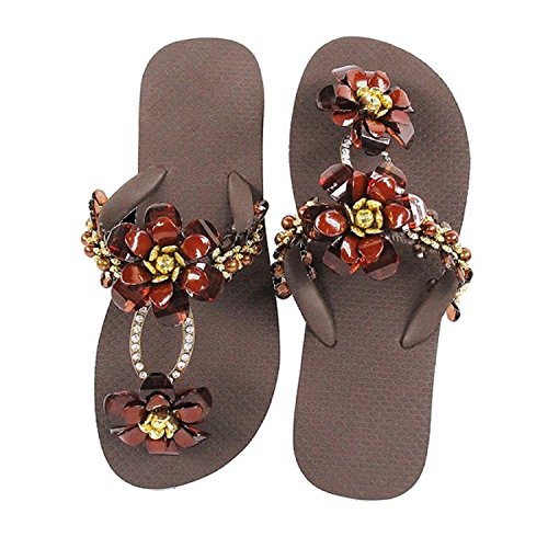 Designer Luxus Flip Flops-Chanclas Exclusivas by Simone Herrera-Glamourous Line-Bella-Riemchen Sandale Zehentrenner (37/38) von Simone Herrera Chanclas Exclusivas Luxury Footwear