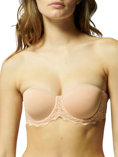 Simone Perele Damen 3D Strapless T-Shirt Bra BH mit voller Abdeckung, Undurchsichtige, Peau Rose, 85C von Simone Perele
