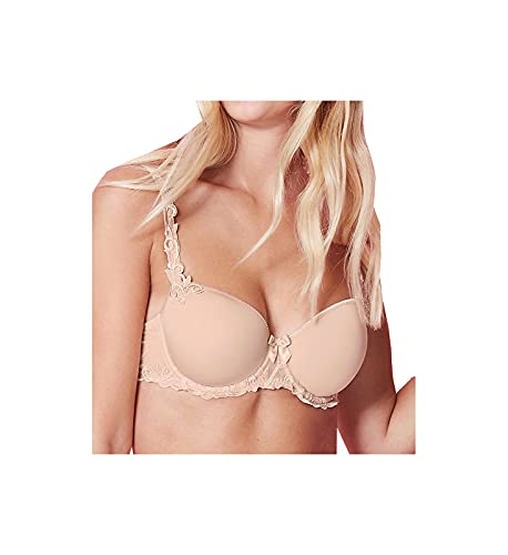 Simone Perele Damen Andora 3D-geformter Körbchen T-Shirt-BH, Durchsichtig, Peau Rose, 80B von Simone Perele