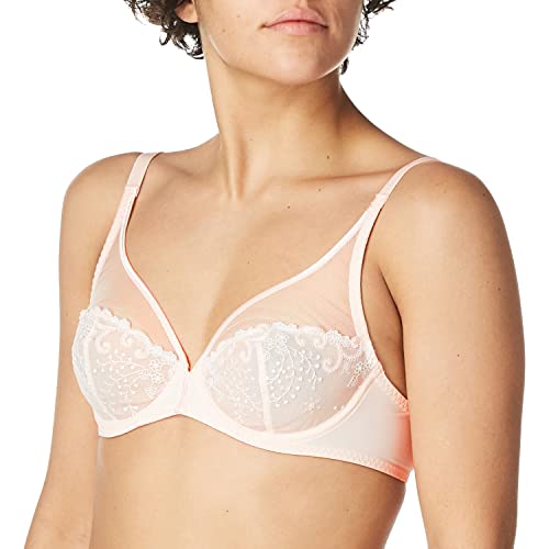 Simone Perele Damen Delice Sheer Plunge-BH, Blush, 75DD Simone Perele Damen Delice Sheer Plunge-BH, Blush, 75DD von Simone Perele