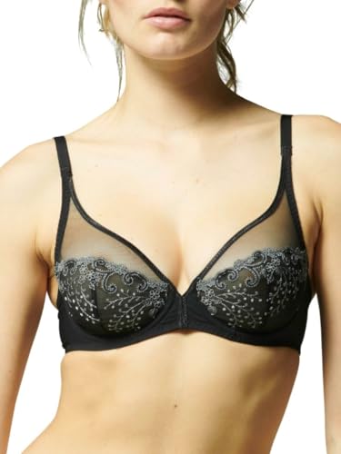 Simone Perele Damen Delice Sheer Plunge-BH, Durchsichtig, Moonlight, 90C von Simone Perele