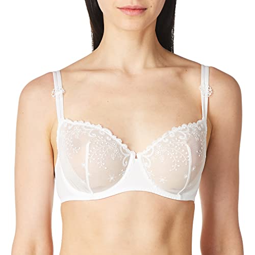 Simone Perele Damen Demi Cup Underwire Bra Delice, Halbschalen-Bügel-BH, Weiß, 80D von Simone Perele