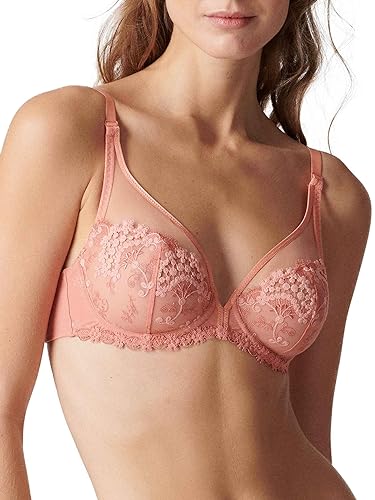 Simone Perele Damen Wish Sheer Plunge BH, Durchsichtig, Ginger Pink, 90E von Simone Perele