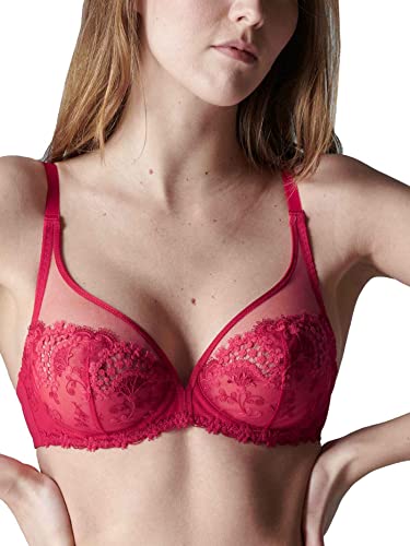 Simone Perele Damen Wish Sheer Plunge BH, rubinrot, 75F von Simone Perele