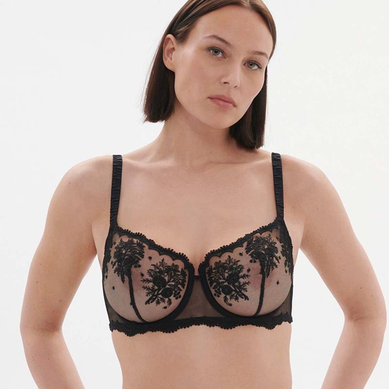 Simone Pérèle Intrigue Balconette BH, Schwarz, Größe: 65E, Damen von Simone Pérèle