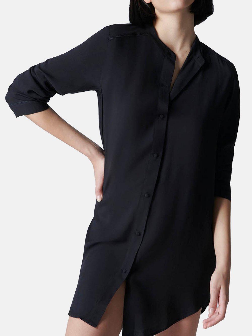 Simone Perele Nachthemd Damen Viskose gemustert, schwarz von Simone Perele