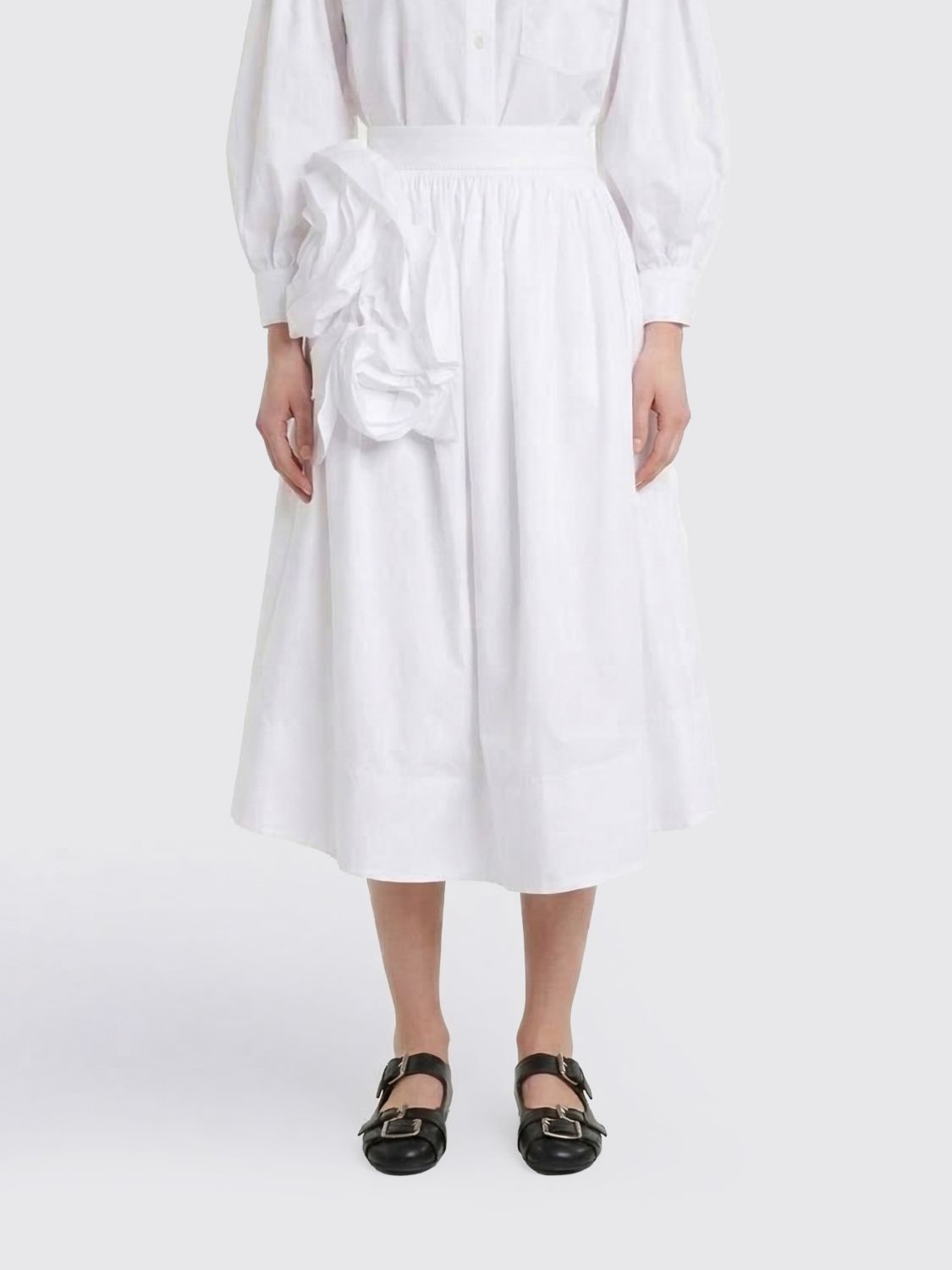 SIMONE ROCHA Baumwollrock mit Maxi-Blume von Simone Rocha