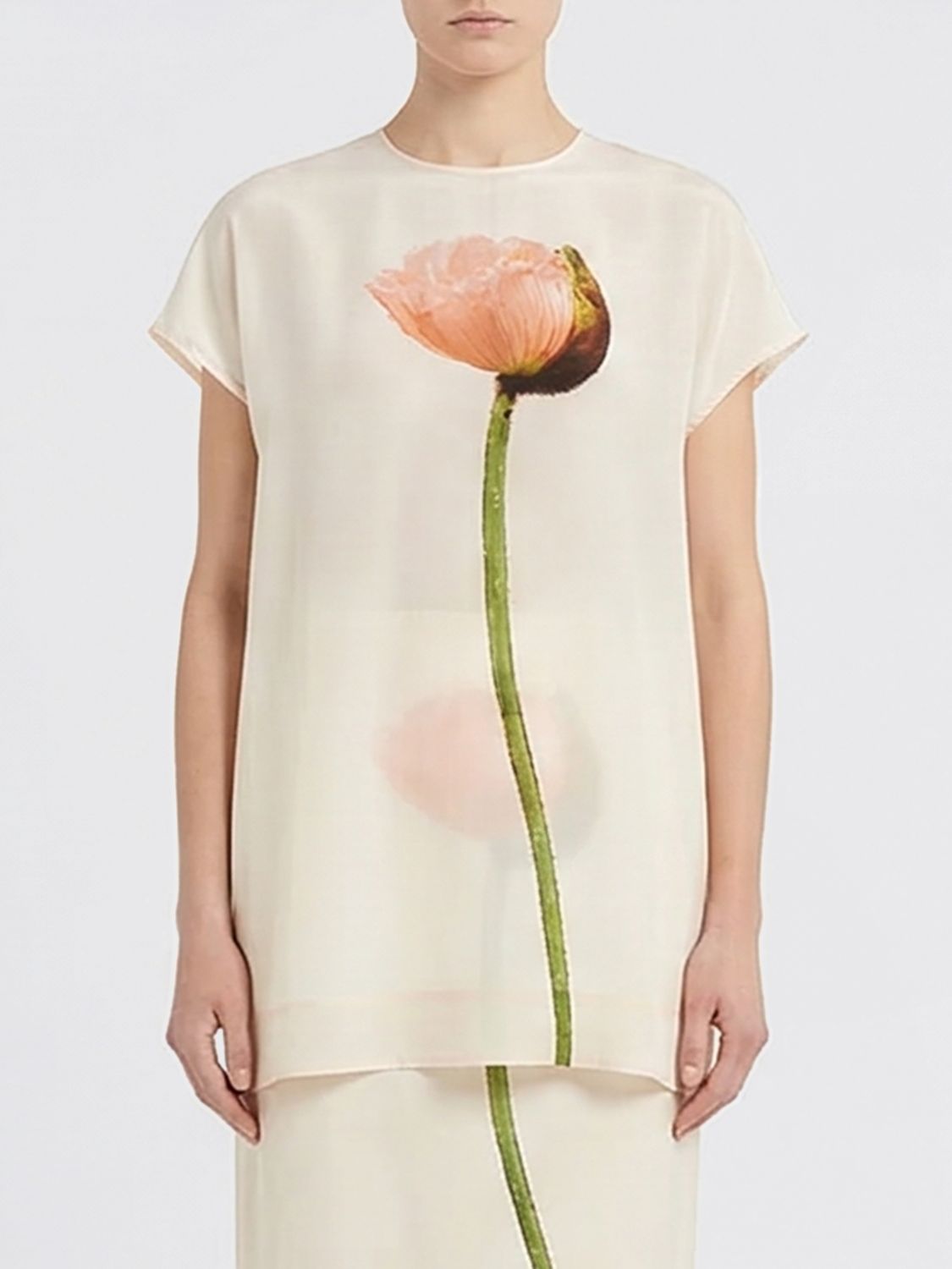 SIMONE ROCHA Crêpe-Bluse mit Blumenprint von Simone Rocha