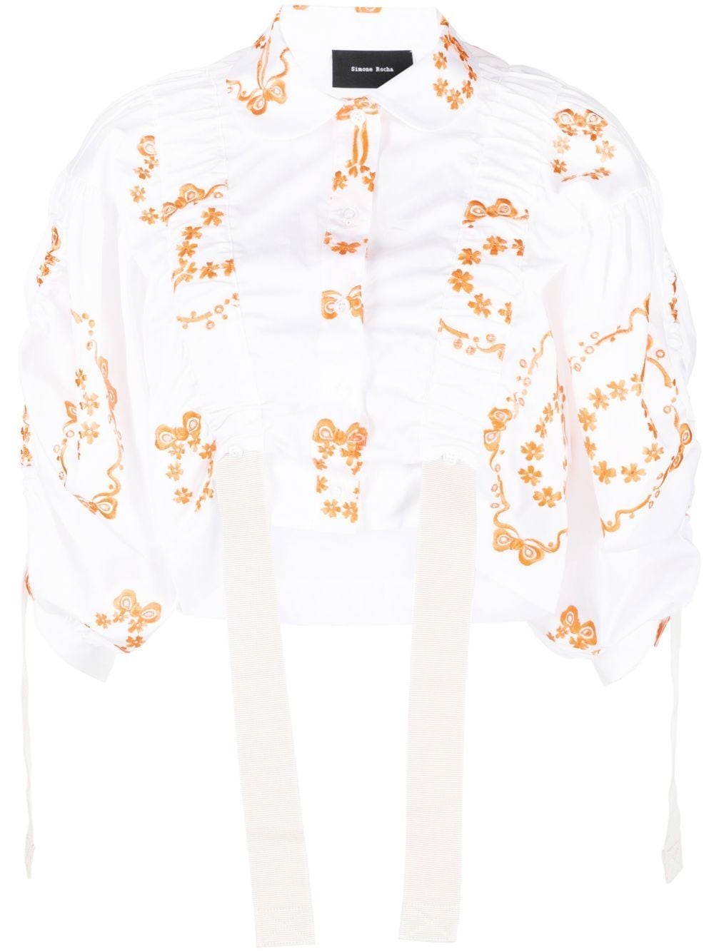 Simone Rocha Cropped-Hemd mit Schleife - Weiß von Simone Rocha