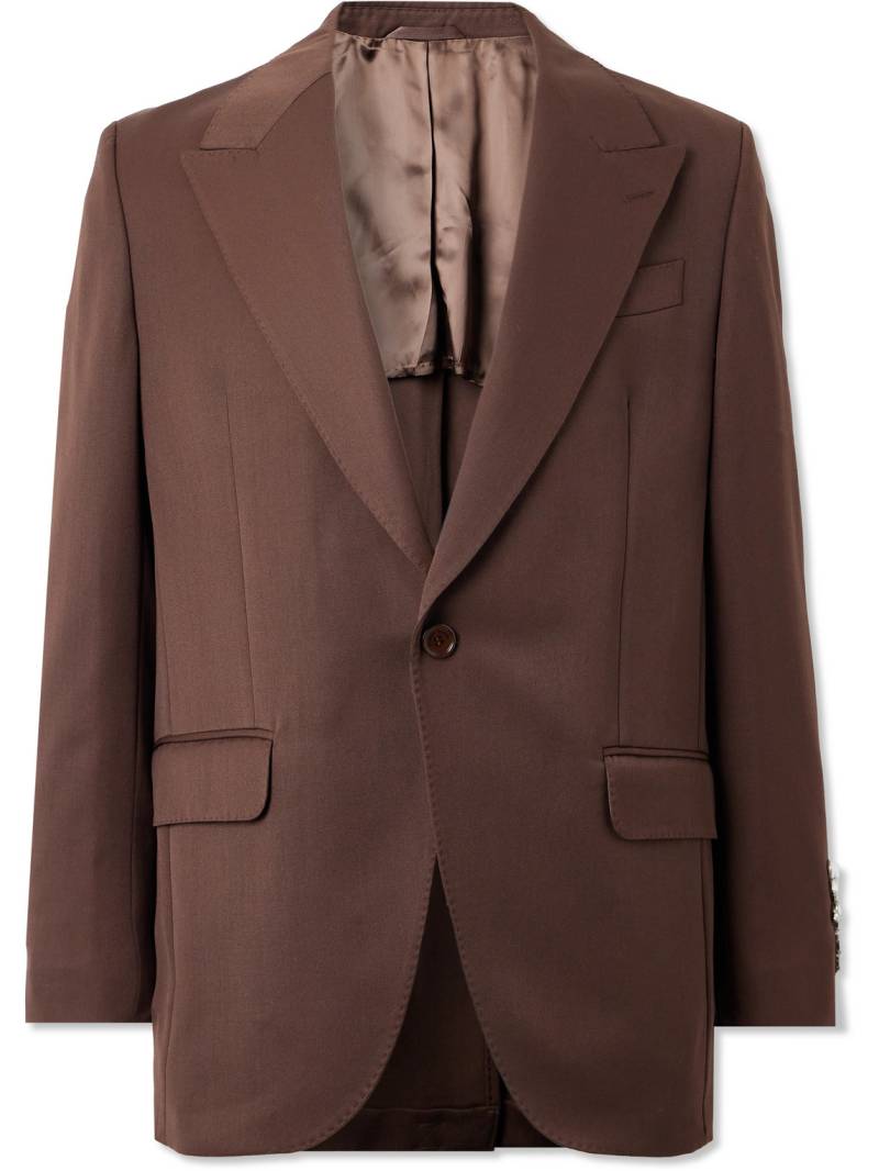 SIMONE ROCHA - Embellished Twill Blazer - Men - Brown - M von SIMONE ROCHA