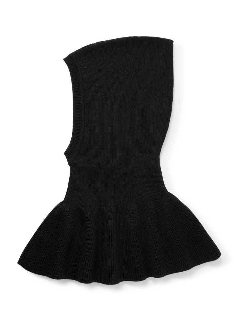 SIMONE ROCHA - Merino Wool and Silk-Blend Balaclava - Men - Black von SIMONE ROCHA