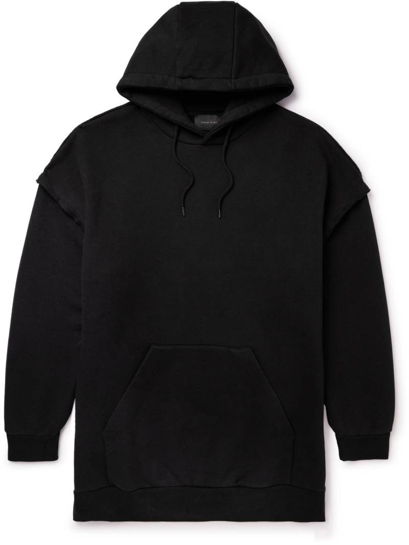 SIMONE ROCHA - Oversized Printed Cotton-Blend Jersey Hoodie - Men - Black - XS von SIMONE ROCHA
