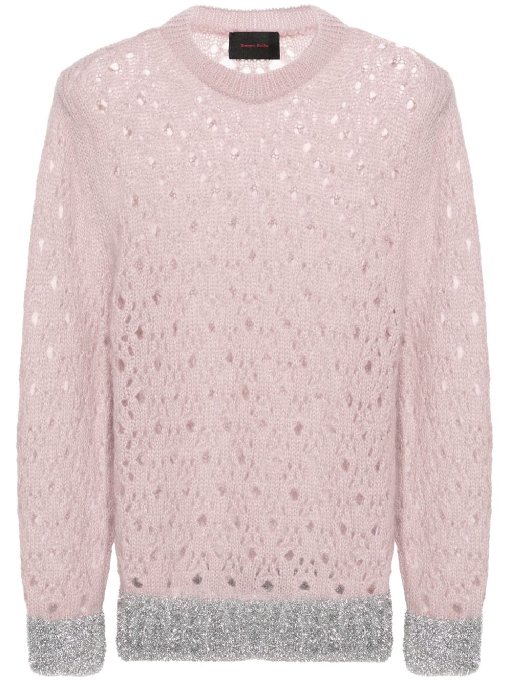 Simone Rocha Pullover mit Lochstrickmuster - Rosa von Simone Rocha