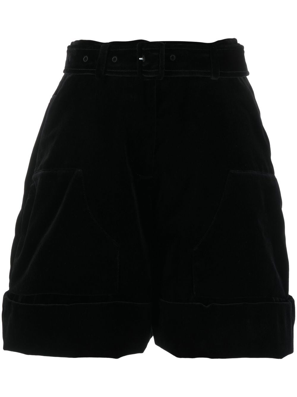 Simone Rocha Samtshorts mit hohem Bund - Schwarz von Simone Rocha