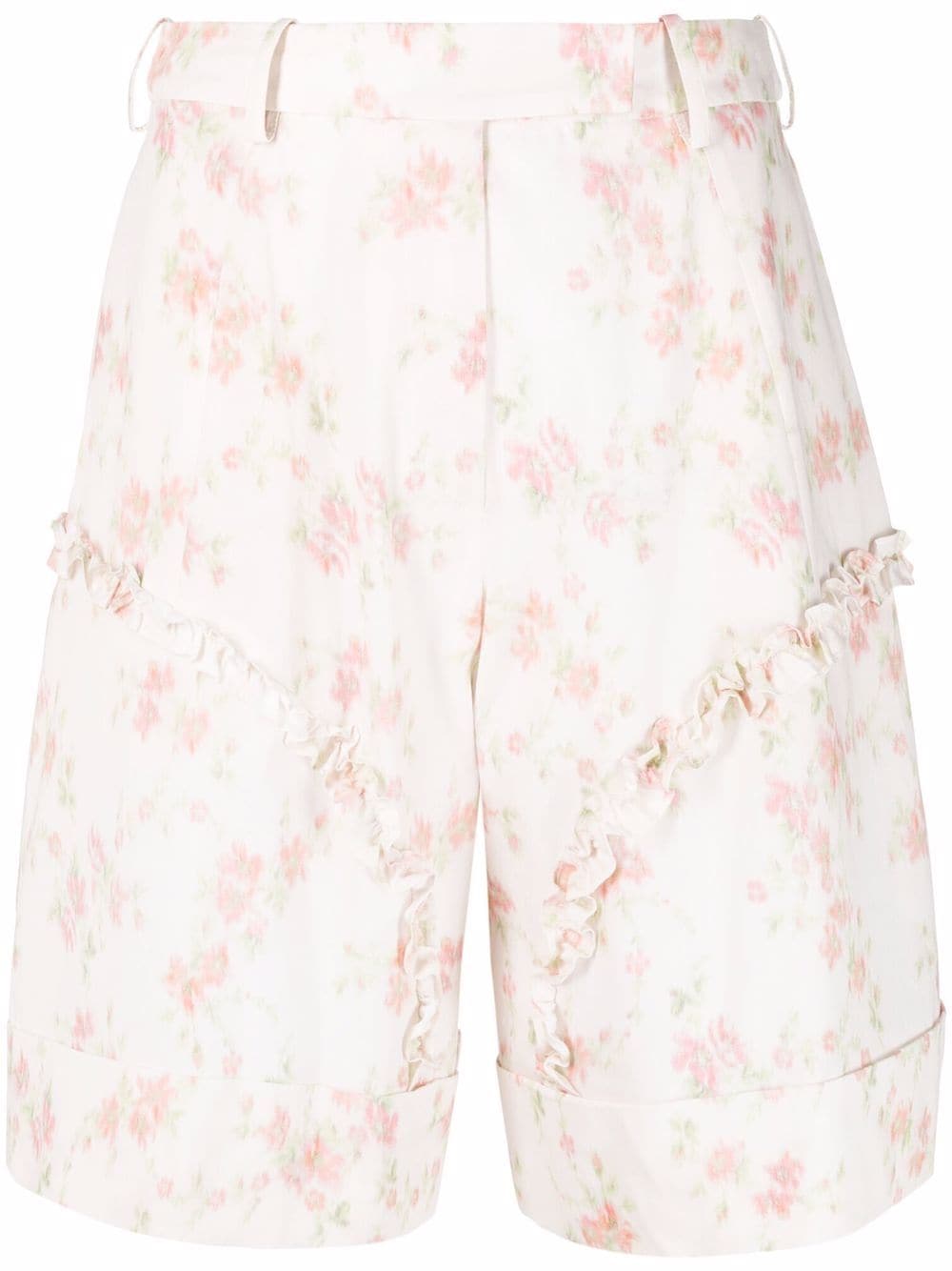 Simone Rocha Shorts mit Blumen-Print - Nude von Simone Rocha