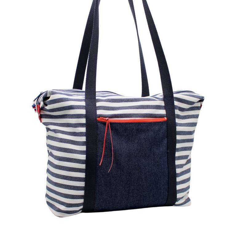 Maritimer Shopper Als Strandtasche Oder Freizeittasche von Simonenaeht