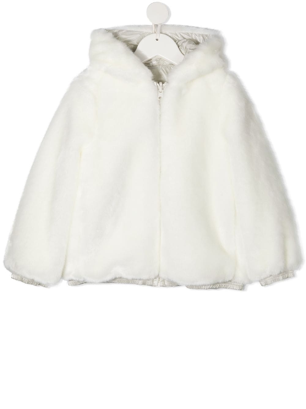 Simonetta Kapuzenjacke aus Faux Fur - Weiß von Simonetta