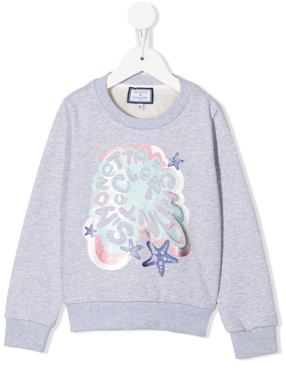 Simonetta Sweatshirt mit grafischem Print - Grau von Simonetta