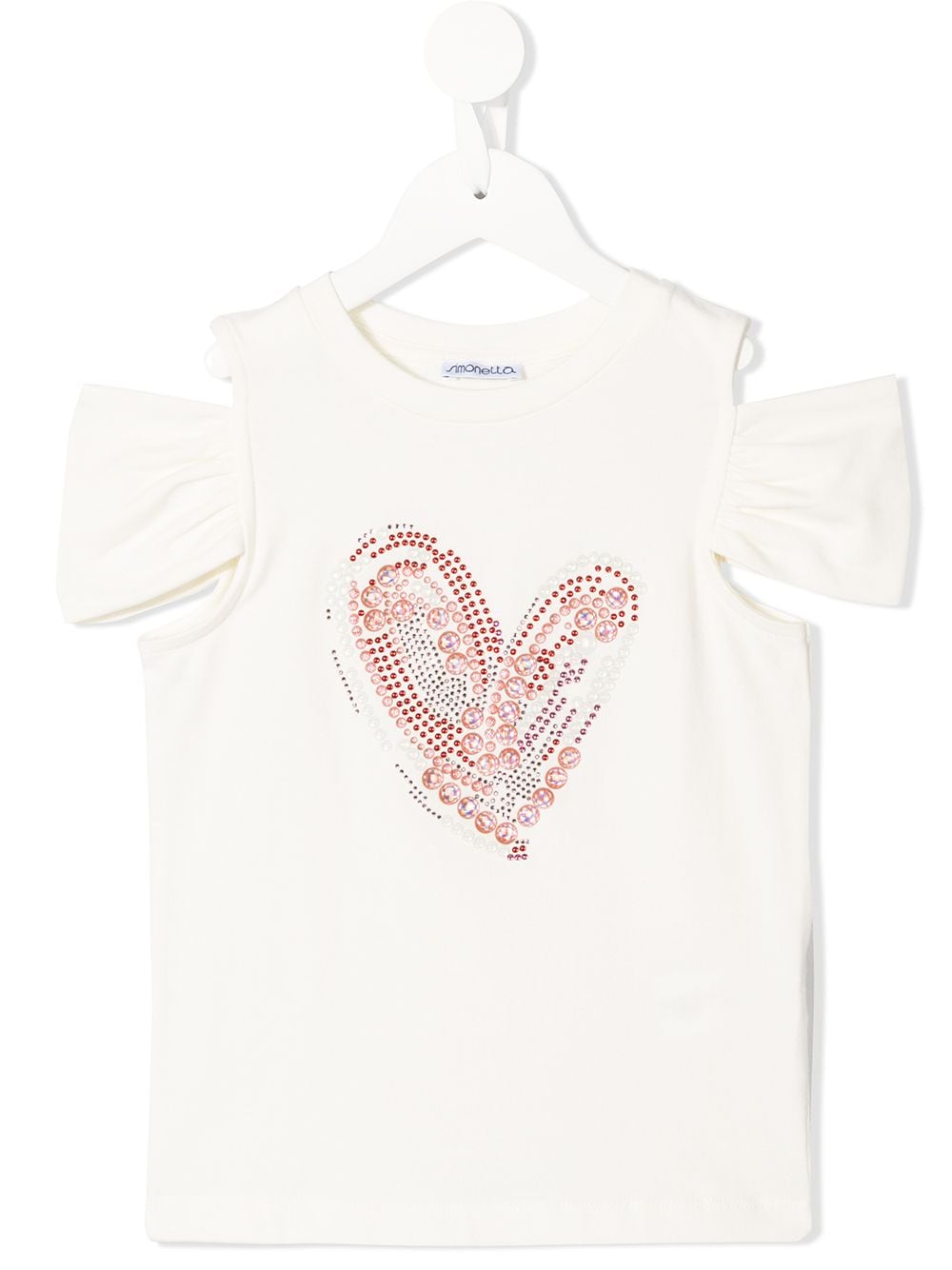 Simonetta T-Shirt mit Cold Shoulder - Weiß von Simonetta